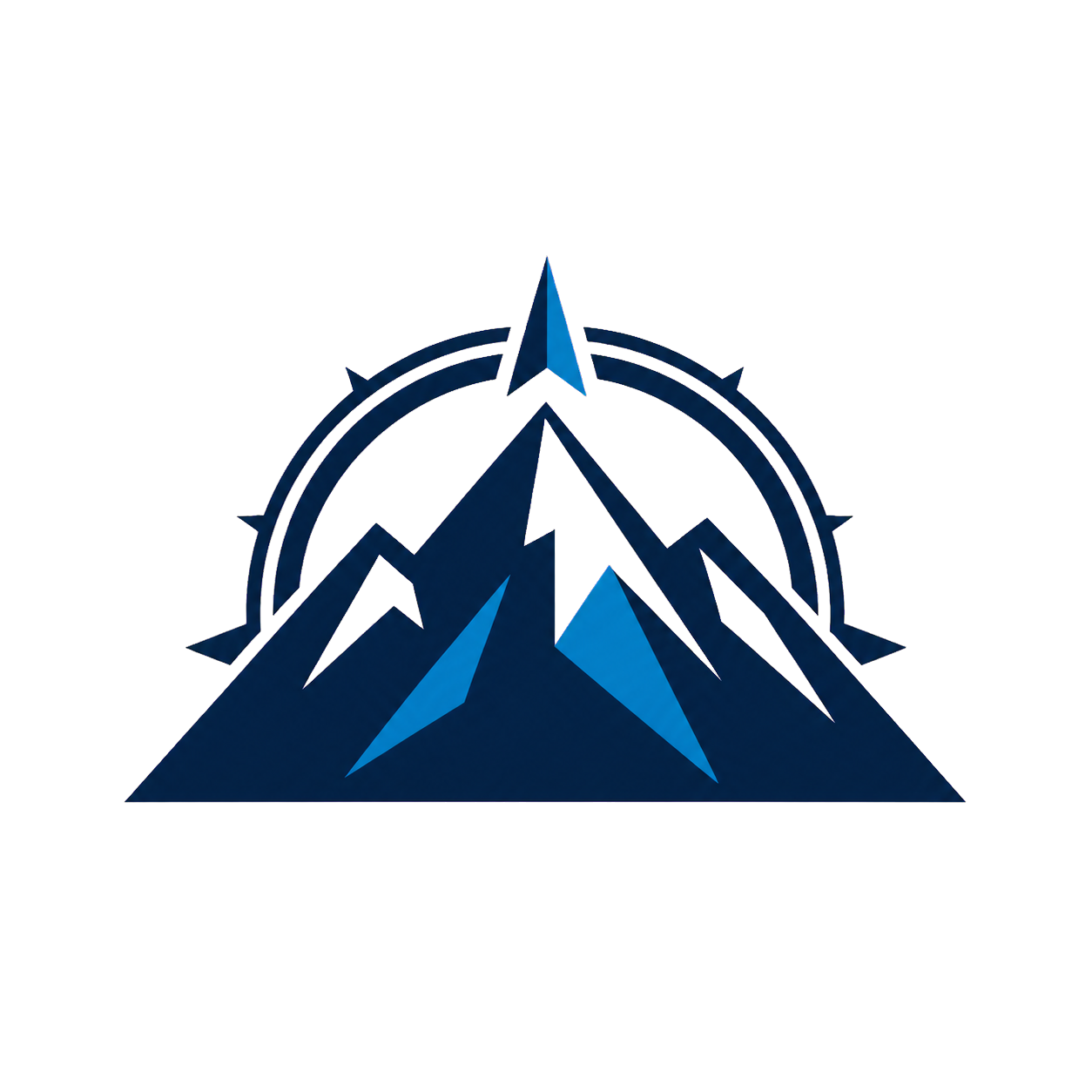 Apex North Digital mountain and compass emblem